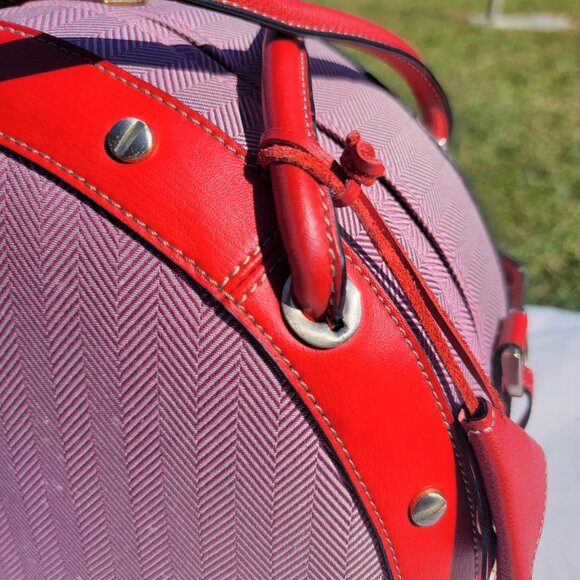 Alexander Mcqueen X Samsonite Black Label Round Red Carry-On Travel Bag - Picture 7 of 16